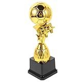 ANDRESLAD Trophée Football Plastique Coupe Ligue Champions Design Ballon Doré Unique pour Récompense Sportive et Décoration Réutilisable