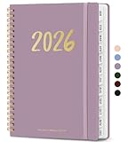 2026 Planner - Weekly and Monthly Planner, January 2026 to December 2026, Spiral Bound 2026 Calendar Planner Book, Inner Pocket, Perfect for Office Home School Supplies - A5 (6.3' x 8.5'), Purple