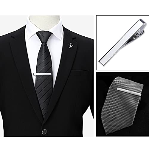 Classic Style Men's Tie Clips, Viaky Neck Ties Necktie Bar Pinch Clip with Gold Silver Black 3 Tone, Best Gifts for Your Father, Lover and Friends in Xmas, Anniversary, Wedding, Party, Meeting4