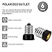Qishare E14 to E12 Adapter Converter Lamp Adapter, 6pc