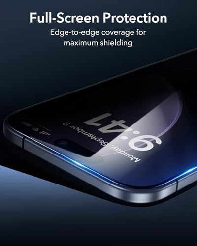 Image of ESR 3 Pack for iPhone Air Privacy Tempered Glass Screen Protectors, High Clarity for iPhone 17 Air, 9H Hardness Scratch Resistant, Military-Grade, Screen Guard with Easy Installation Tool