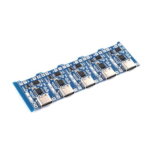 LVYXON Lot de 5 modules de chargeur de batterie au lithium de type C USB 5 V 1 A 18650-TP4056 DC 4,2 V 4,5 V-5,5 V Tension d'entrée HW-387