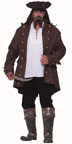 Forum Novelties Adult Big-Tall Big Fun Pirate Captain Costume, XXX-Large