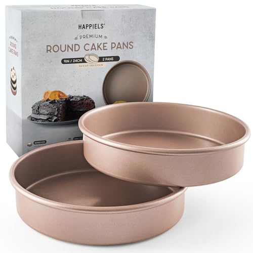 Happiels Non Toxic Nonstick 9 Inch Round Cake Pans Set Of 2 cover