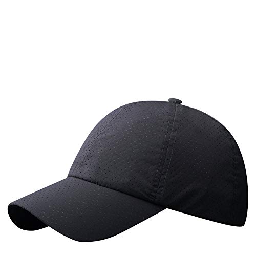 LLmowayMen Quick Dry Baseball Cap Adjustable Mesh Running Sun Hat Lightweight