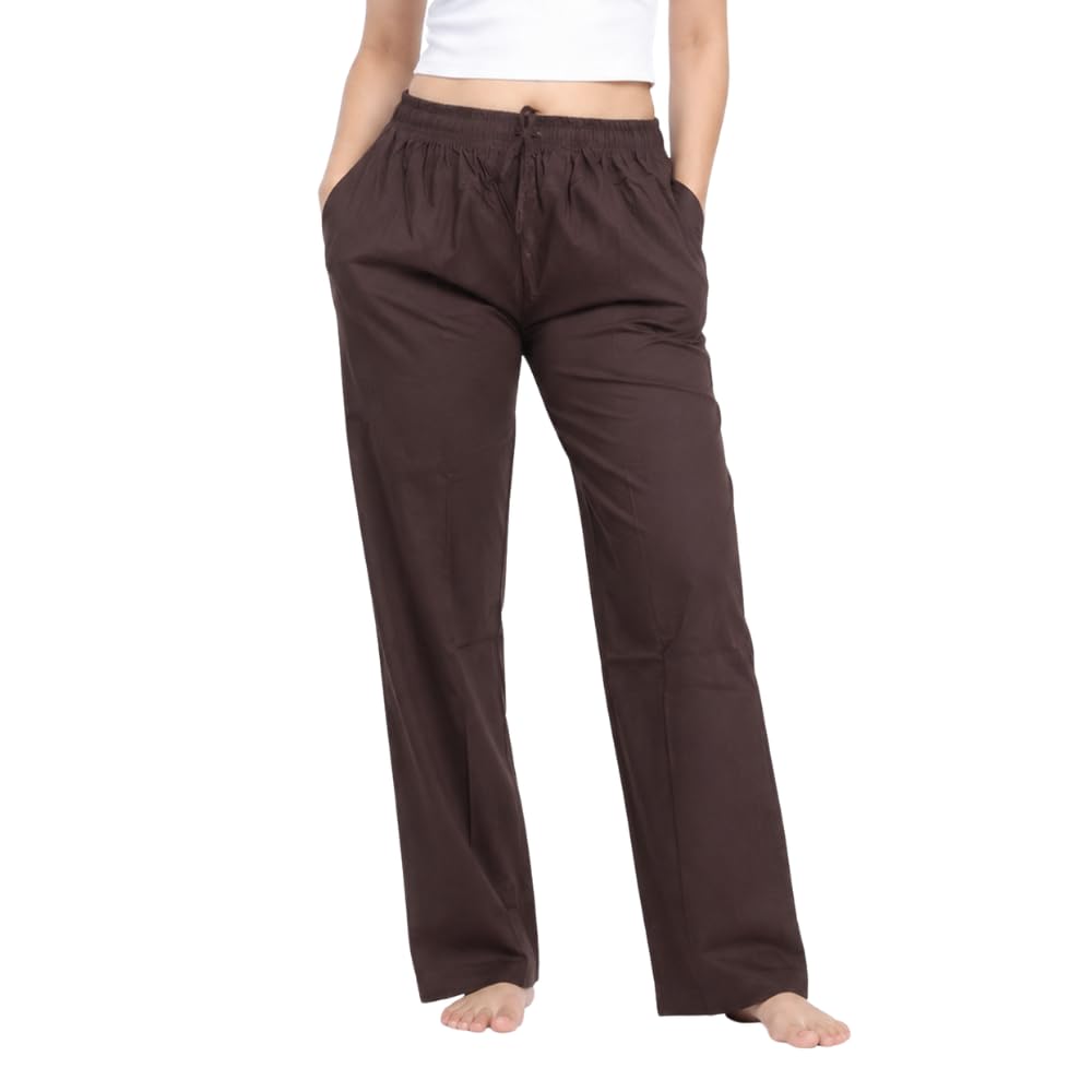 Women's Rayon Pants for Women | Soft & Comfortable Fabric | Elastic Waist with Drawstring | Casual Lounge Wide Leg Palazzo Pants-image-39