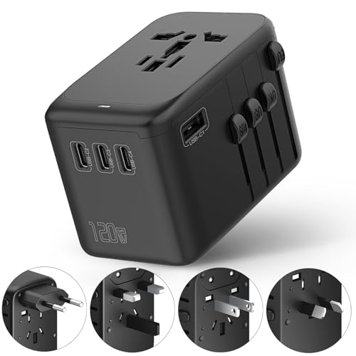 Adaptateur voyage GaN 120W premium avec port de charge rapide 100W haute efficacité