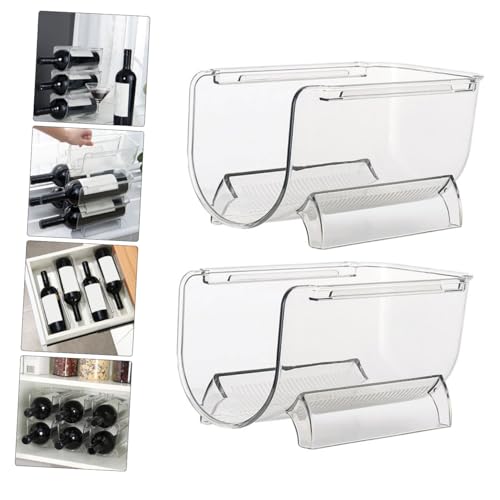 Soporte para botellas de vino apilable de plástico Zerodeko 2 piezas miniatura 3