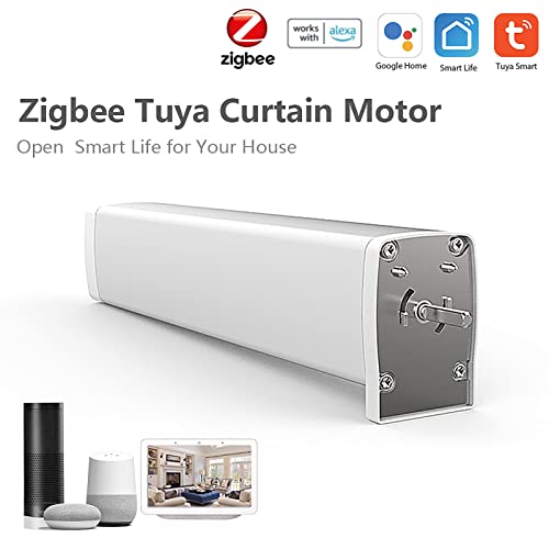 Image of Tuya Smart Zigbee Electric Curtain Motor Auto Motorized Curtain Status Track Timing APP Remote Control Compatible with Amazon Alexa Google Home for Vioce Control Smart Home Auation