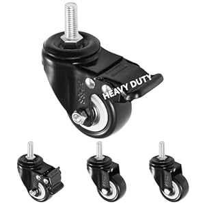 H&S RinTalen 4 Black Swivel Castor Wheels