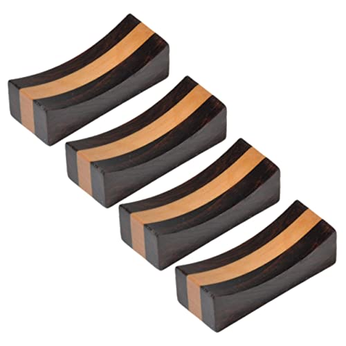 Garneck 4pcs Elegant Wooden Japanese Chopsticks Holders and Spoon Fork Rests Unique Vintage Design for Home Dining Table Decor for All Ages