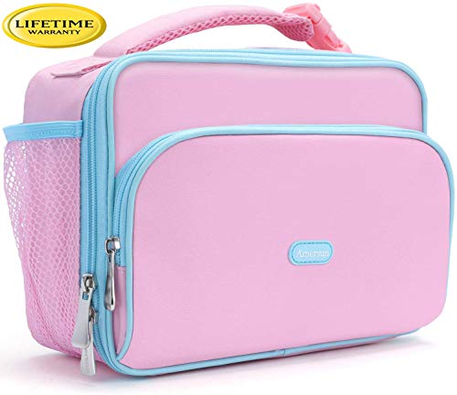 Amersun Kids Lunch Box,Durable Insulated School Lunch Bag with Padded Liner Keeps Food