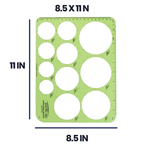 Image of Pacific Arc Template: Large Circle Master, 11 Circles, 1.5 inch to 3.5 inch 8.5 inch x 11 inch