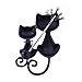 Ruikey Broche Creativo único Broche Negro Doble Gato Broches para Vestidos de...