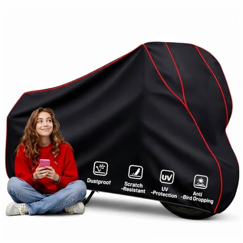 Premium Classic Bike Body Cover Compatible for Hoonda CB350 Cover Water Resistance Dustproof Scratchproof - Motorcycle Cover for Two Wheeler Outdoor Bike Cover with UV Rain Protection