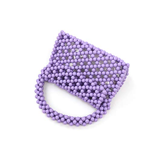 Image of YUSHINY Candy Color Acrylic Beaded Hollow Handbag Evening Clutch Triangle Bags for Wedding Party | Acrylic