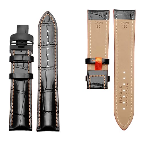 [X] 22 ~[g 23 ~[gvvoh Fit For mido tBbgǎ M005.430.36.051.80 vXgbvYANZT[uXbg(Orange line-B,22mm)