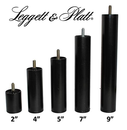 Leggett & Platt Adjustable Bed Leg Kit, 3" Height, Set of 4, M8 Threading