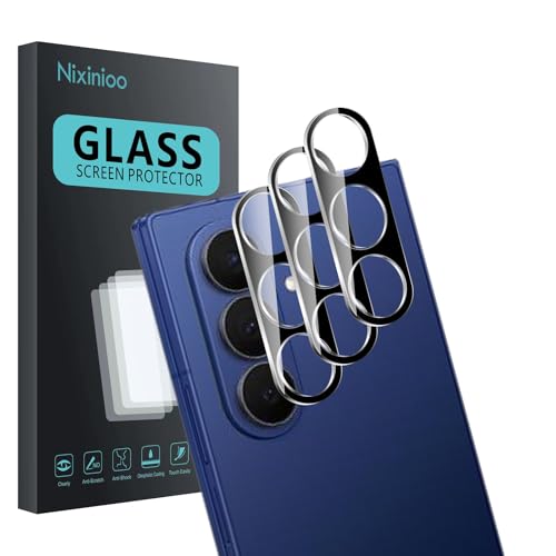 Nixinioo 3 Pack Camera Lens Protector for Samsung Galaxy Z Fold 7 Tempered Glass Anti-Fingerprint 9H Hardness Scratch Resistant Easy to Install Bubble FreeHD Clarity