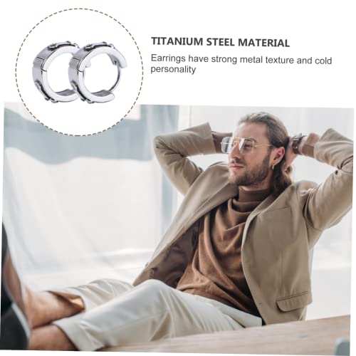 GALPADA 1 Par De Brincos Masculinos Pingente De Prata Para Homens Brincos De Bola Brincos De Menina