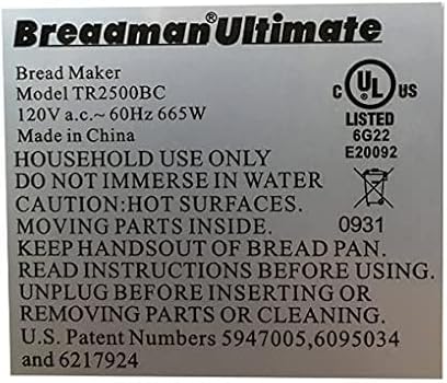 breadman tr2500bc replacement pan