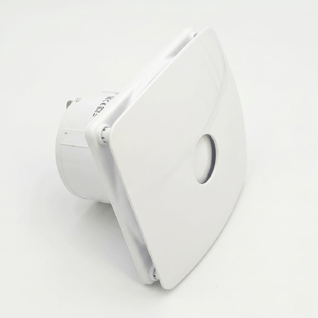 Vlano ENSO 125 Badlüfter, Standard, Rückschlagklappe, 125 mm, 180 m³/h, Geräuscharm 33 dB(A), Weiß, WC Ventilator, Raumlüfter, Abluftlüfter, Entlüfter