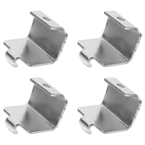 Hohopeti 4 piezas Ganchos de Soporte para Estantes de Congelador de Acero Inoxidable Resistentes y Fáciles de Instalar Clips para Frigorífico y Congelador Pack de Unidades
