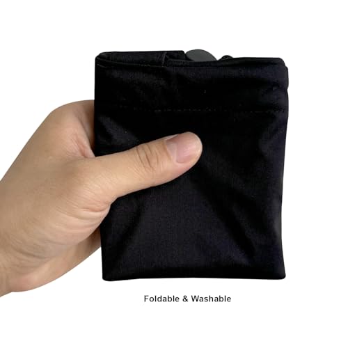 Image of Cute Hanging Car Trash Garbage Bag 100% Leakproof Waterproof Multipurpose for Car Back Front Seat Console with Hanging Strap (Black)