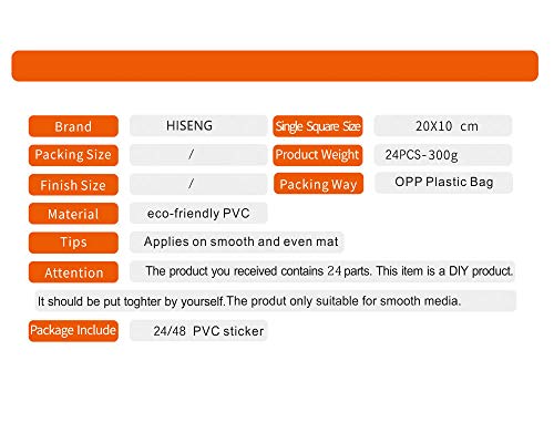 Hiseng 48 Pezzi Adesivi per Piastrelle Mosaico
