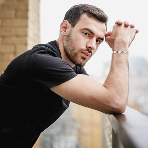 GAVU Men’s Pearl Bracelets, Hematite Beaded Bracelet for Men3