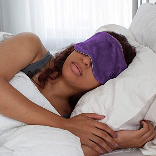 BARMY Weighted Sleep Mask for Women and Men (0.8lb/13oz) Weighted Eye Mask for Sleeping, Eye Cover Blocks Light Helps Relaxation and Night Sleep, Comfortable Blackout Sleeping Mask, Purple - Image 7