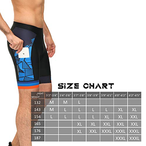 image for DEALYORK Men's Cycling Shorts Padded with Pockets, Bicycle Riding Bike