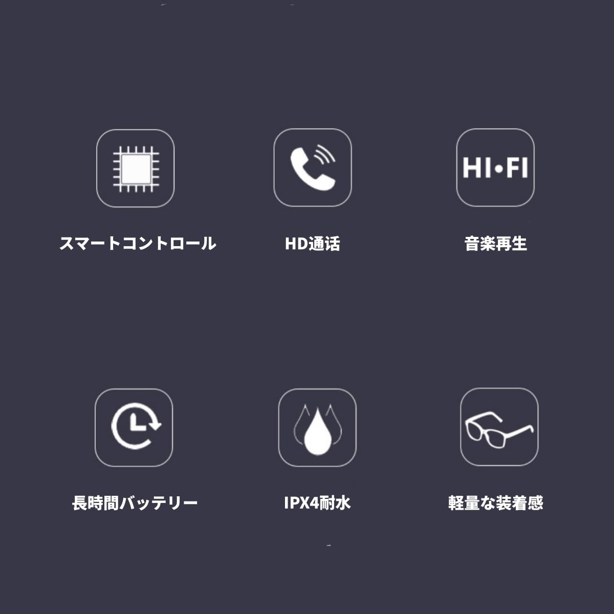Amazon.co.jp: スマートグラス ワイヤレスオーディオグラス IPX4防水