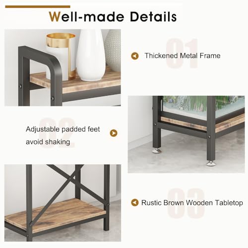Image of KaKaBB 5-10 Gallon Fish Tank Stand, Upgrade Heavy Duty Aquarium Stand with 3-tier Storage Shelf Fits Turtle Tank, Reptile Tank