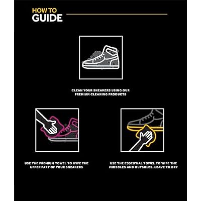 Crep Protect Shoe Cleaner Microfibre Towels - Premium Sneaker Cleaning for Midsole, Outsole, and Uppers - 2 Sizes in Pack
