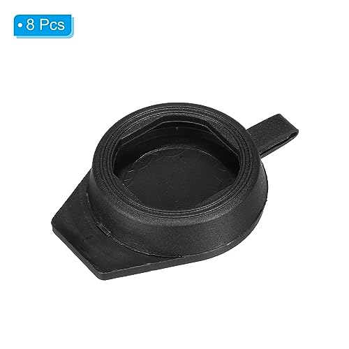 PATIKIL 22mm Door Lock Dust Cover, 10 Pack PE Plastic Waterproof Keys Panel Cam Lock Dust Cover Cap for 22mm Cam Lock, Black - Image 3