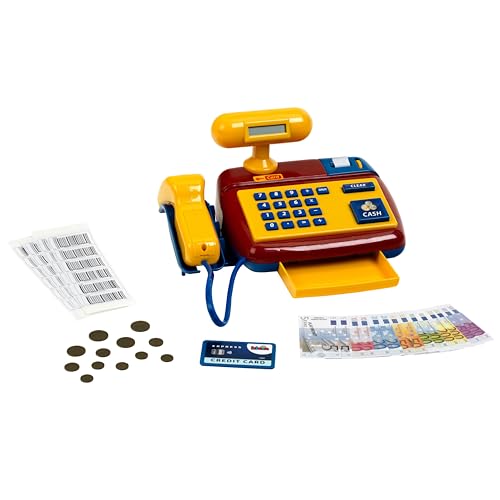 Theo Klein 9330 Elektronische Registrierkasse I Spielkasse mit Scanner, Taschenrechner, Sound I Inkl. Spielgeld I Maße: 26,5 cm x 17 cm x 14 cm I Spielzeug für Kinder ab 3 Jahren Theo Klein 9330 Elektronische Registrierkasse I Spielkasse mit Scanner, Taschenrechner, Sound I Inkl. Spielgeld I Maße: 26,5 cm x 17 cm x 14 cm I Spielzeug für Kinder ab 3 Jahren