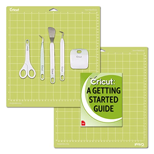 Cricut Tools Basic Replacement Standard Grip Mat Set with 2 Pack Cutting Mats Beginner Accessories eGuide Bundle for Maker or Air 2 Machine (not Included)