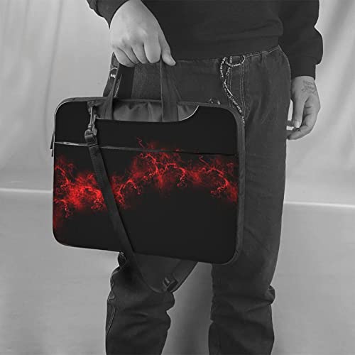 Bolso para laptop resistente AMAZWI Explosion Burst rojo negro 13-15.6 pulg miniatura 2