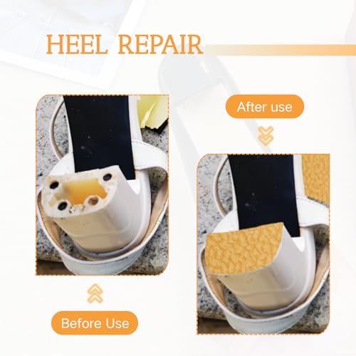 Image of Shoe Sole Repair Rubber, Brown Rubber Sole Sheet, Boot Heel Repair, 5 /32 Inch Thick, 4 Patches