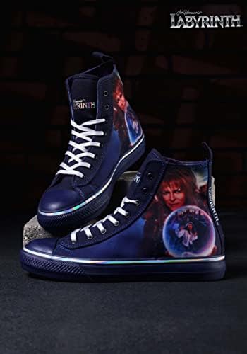 FUN.COM Labyrinth Canvas Shoes for Men, Women, Officially Licensed Adult Labyrinth Footwear Size 8 Black | Image 1