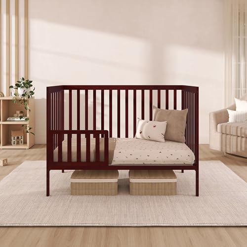Dream On Me Synergy 5-in-1 Crib, Toddler Bed in Cherry - image 9