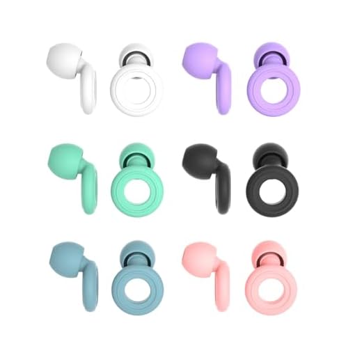 6 Pack Silicone Earplugs for Noise Reduction