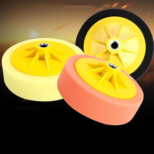 IKEEYUIS Polidor de carro 150mm conjunto de almofadas de polimento para rosca m14 cabeças de esponja
