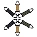 ZHENXIN 6 Pack Nylon Belt Keychain Ccarabiner Clips,Lanyard Hanger with Chain Hooks,Dual Triangle Carabiner Clips with Spring Gatelock,Three Colors,Use Indoor or Outdoor