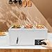 110V Commercial Buffet Food Warmer, Large Capacity 4 Pan Food Warmer Electric Food Soup Warmer Stove Steam Table, Stainless Steel 850W Electric Countertop Steam Table for Fast-Food Restaurants Parties
