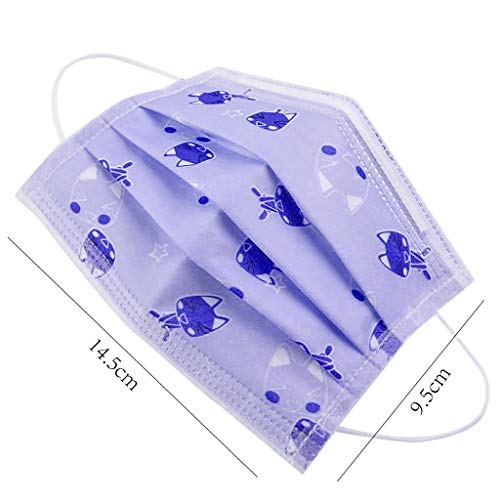 AJooED descartável, 3 camadas, 50 peças, projetado para crianças, ideal para viagens, trabalho, uso