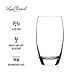 Luigi Bormioli Crescendo Highball Glasses, Set of 4-20 Oz Lead-Free Crystal Tall Tumblers with Thick Base - Laser Cut Rims, Classic for Cocktails, Water, Long Drinks - Made in Italy, Dishwasher Safe