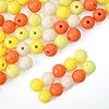 BONNY BOXX 500PCs 8mm Mixed Color Acrylic Round Beads, Assorted Plastic Loose Gumball Bubble Gum Beads Bulk with Hole for Jewelry DIY Making Crafting Supplies (Orange Series) #4
