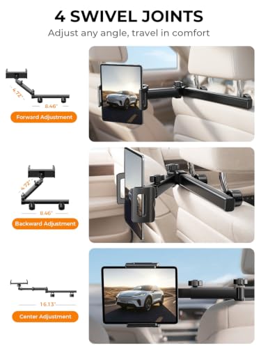 LISEN iPad Holder for Car Mount, Tablet Holder Car Headrest Kids Travel - image 2